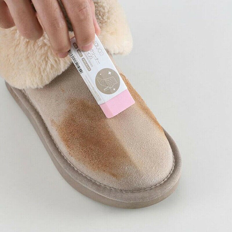Cleaning Eraser Shoe Cleaner Boot Cleaner Matte Leather Fabric Care Rubber White Shoe Leather Brushes Shoe Brush: Pink