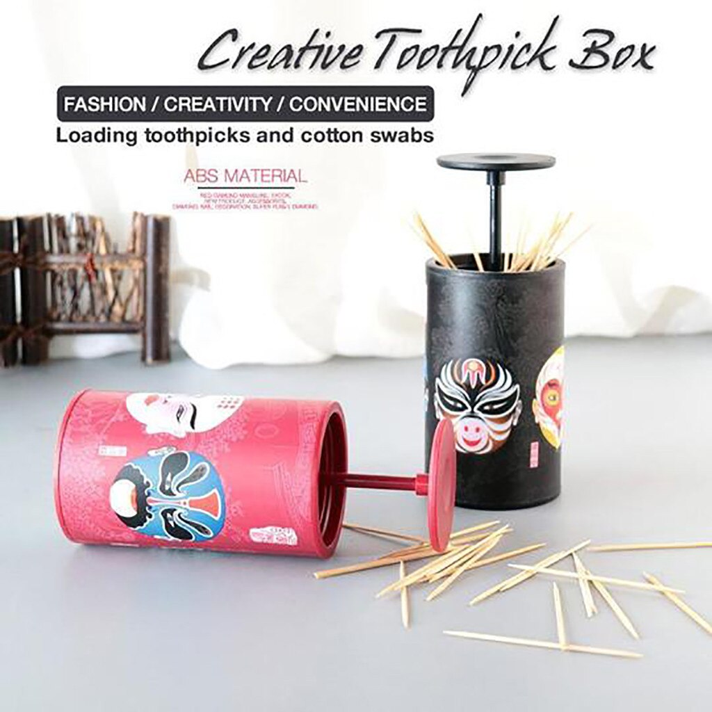 #40 Personality Automatic Pressing Toothpick Holder Portable For Home Dinner Room Restaurant Living Room Accessories