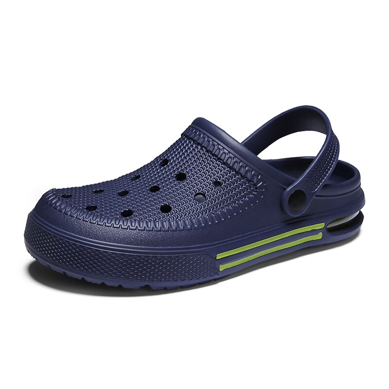 Outdoor Mannen Klompen Crocse Heren Zomer Strand Sandalen Crocks Schoenen Eva Unisex Tuin Schoenen Zwart Crocse Adulto Cholas Hombre: Dur Blue / 43