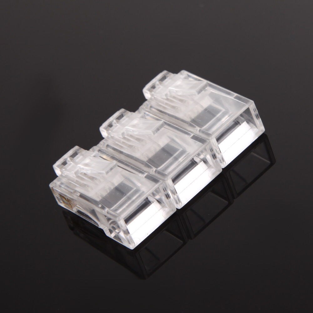 100Pcs Cat5 Cat5e Network Connector 8P8C RJ45 Metal Cable Modular Plug Terminals