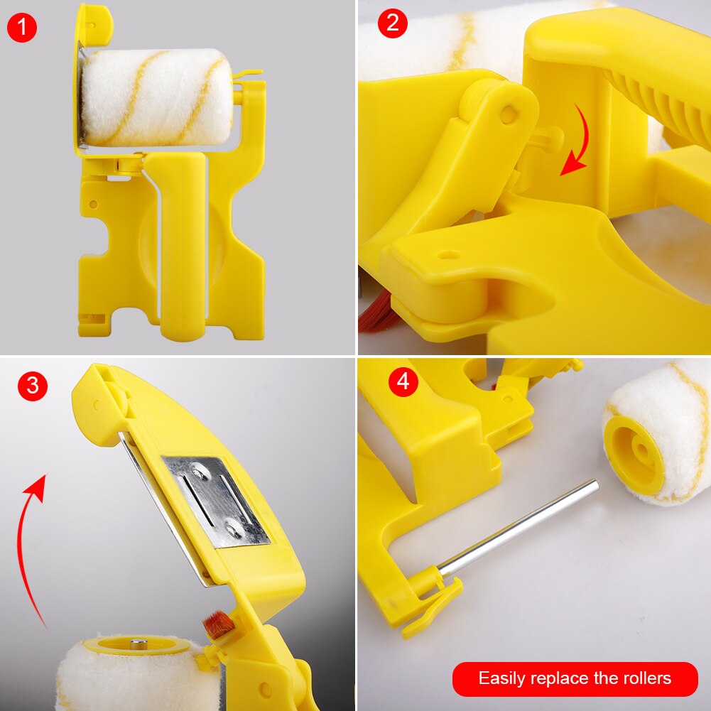 Clean-Cut Verf Edger Roller Borstel Multifunctionele Roller Kwast Clean-Cut Verf Edger Muur Schilderen Roller Borstel set