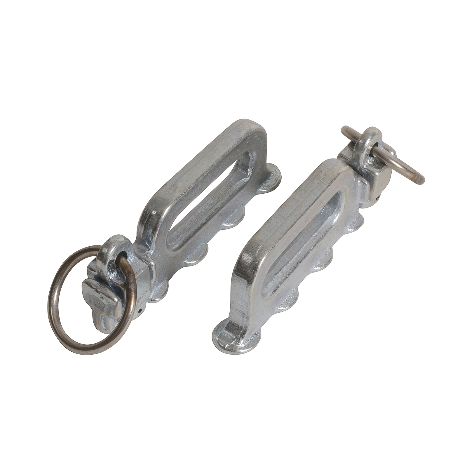 MOTO4U 2PCS L-Track Double Stud Tie Down Fitting Trailer Cargo End Ring Bolt Tie Down Anchor Point Rail Loading Securing Tools