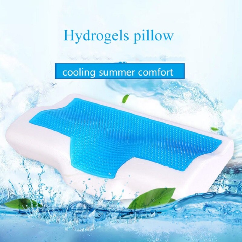 Travesseiro de hidrogel para o pescoço, espuma de memória para adulto, travesseiro para reparação curva de coluna cervical 7035