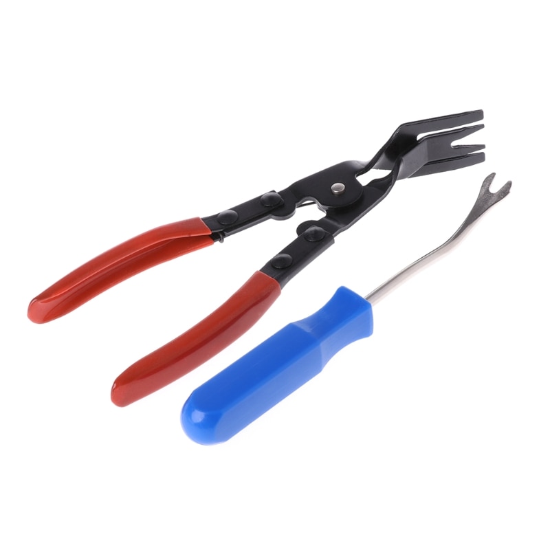 Car Door Card Panel Trim Upholstery Remover+Clip Removal Pliers Pry Tool Set for the quick removal of staples clip