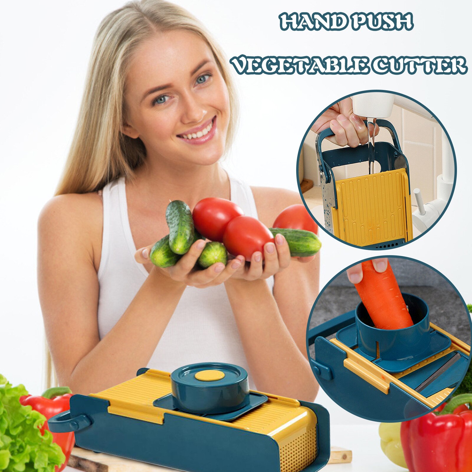 Vegetable Chopper Carrots Potatoes Grater Manually Multi-function Vegetable Cutter with Guard Planer Kitchen Artifact