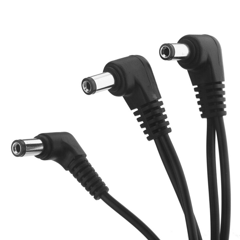 Vitoos 3 Manieren Elektrode Daisy Chain Harness Kabel Koperdraad Voor Gitaar Effecten Voeding Adapter Splitter Zwart