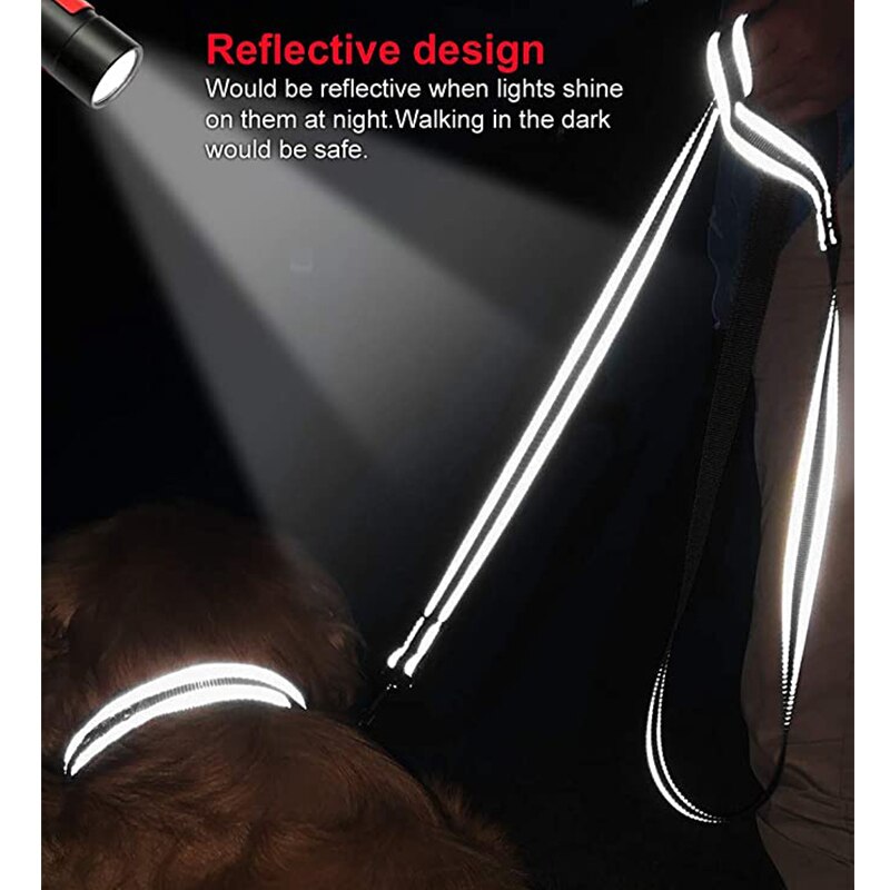 Reflective Nylon Dog Leash with Padded Handle Dogs Leashes for Walking Training Lead for Medium Large Dogs Pet Supplies