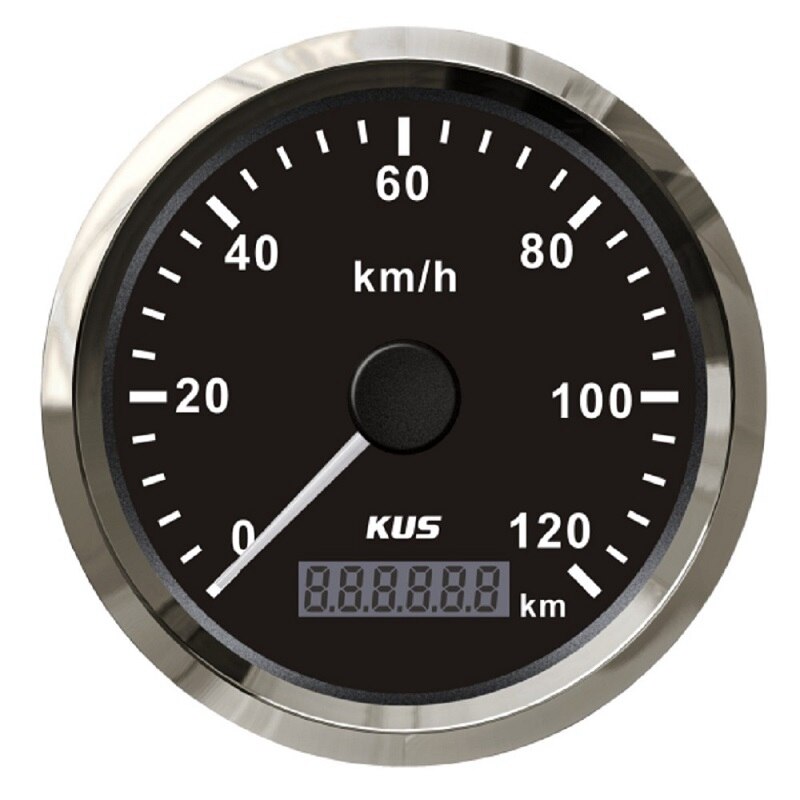 Universele Gps Snelheidsmeter 0-120 Km/h Voor Auto Motorfiets Totale Kilometerstand Verstelbare 3 3/8 "9-32V Met Rood/Geel Backlight: BS
