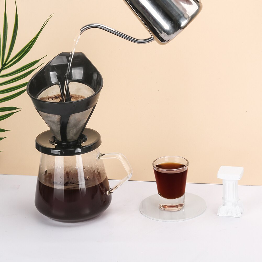 Supporto manuale per tazza da caffè con filtro antigoccia supporto per foglie di tè supporto per tazza di filtro per caffè lavato a mano forniture per caffè