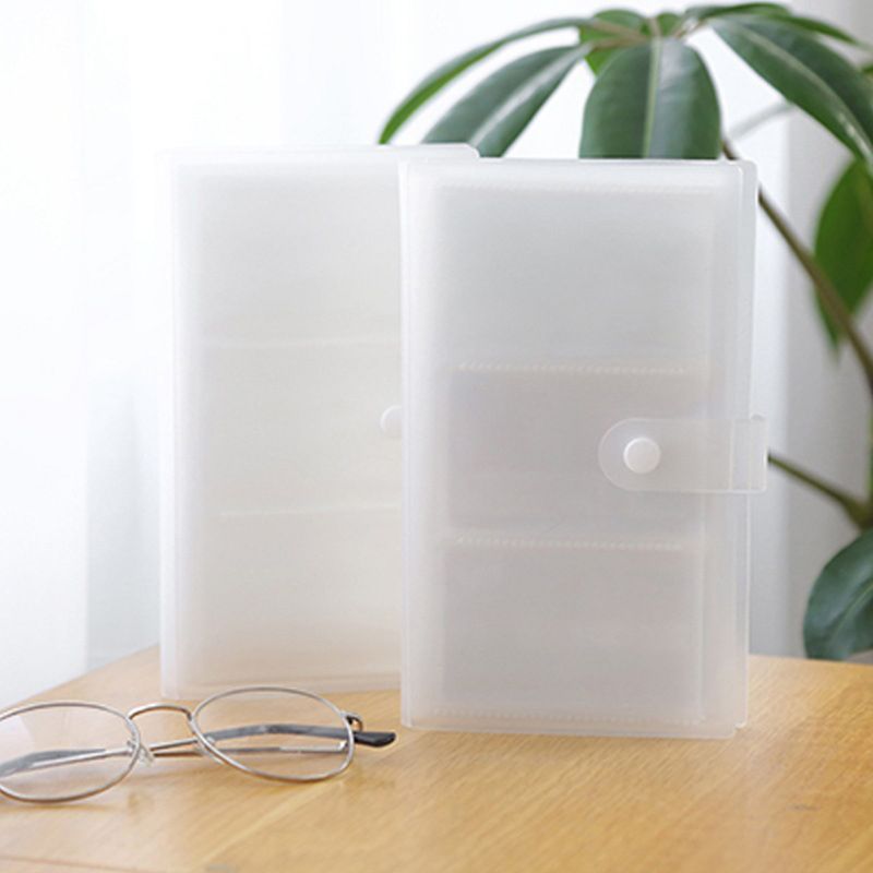 240 Slots Transparent PP Cover Business Card Book Large Capacity ID Holders Ticket Collection Clip K3KB