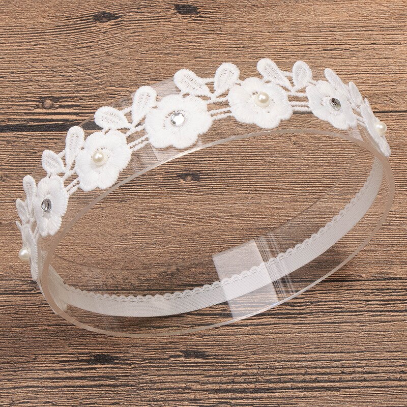 1 Pcs Baby bow girls Lace Headbands pearl flowers Headband Headwear Hair Band Baby Hair Accessories Girls Christmas: 5