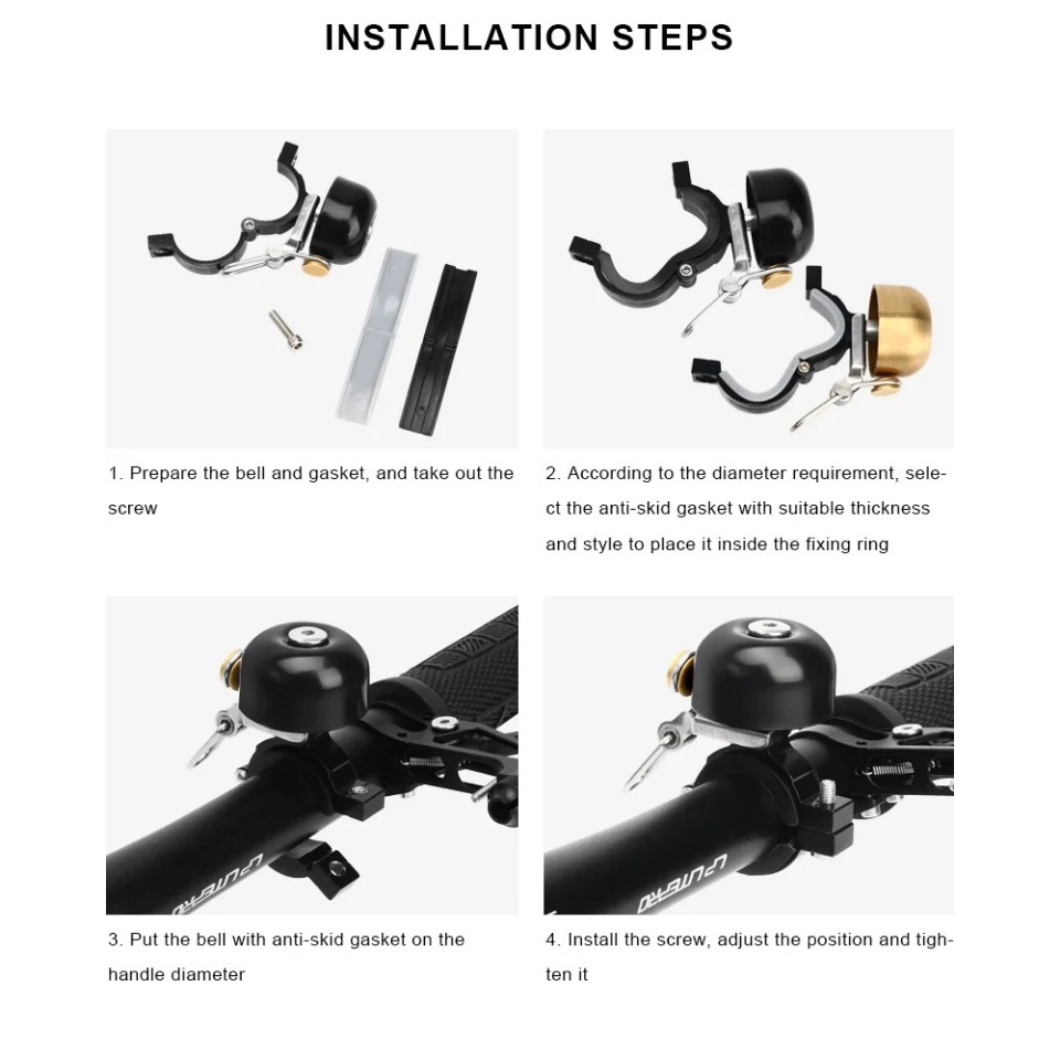 Bicycle Bell Copper Classical Clear Loud Sound MTB Bike Handlebar Ring Horn Safety Road Cycling Warning Alarm