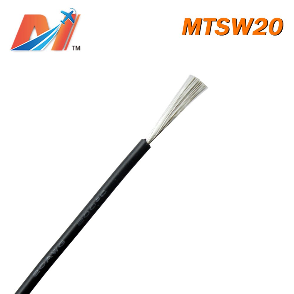 Maytech Clearance (1meter) power silicon wire AWG20 BLACK COLOR