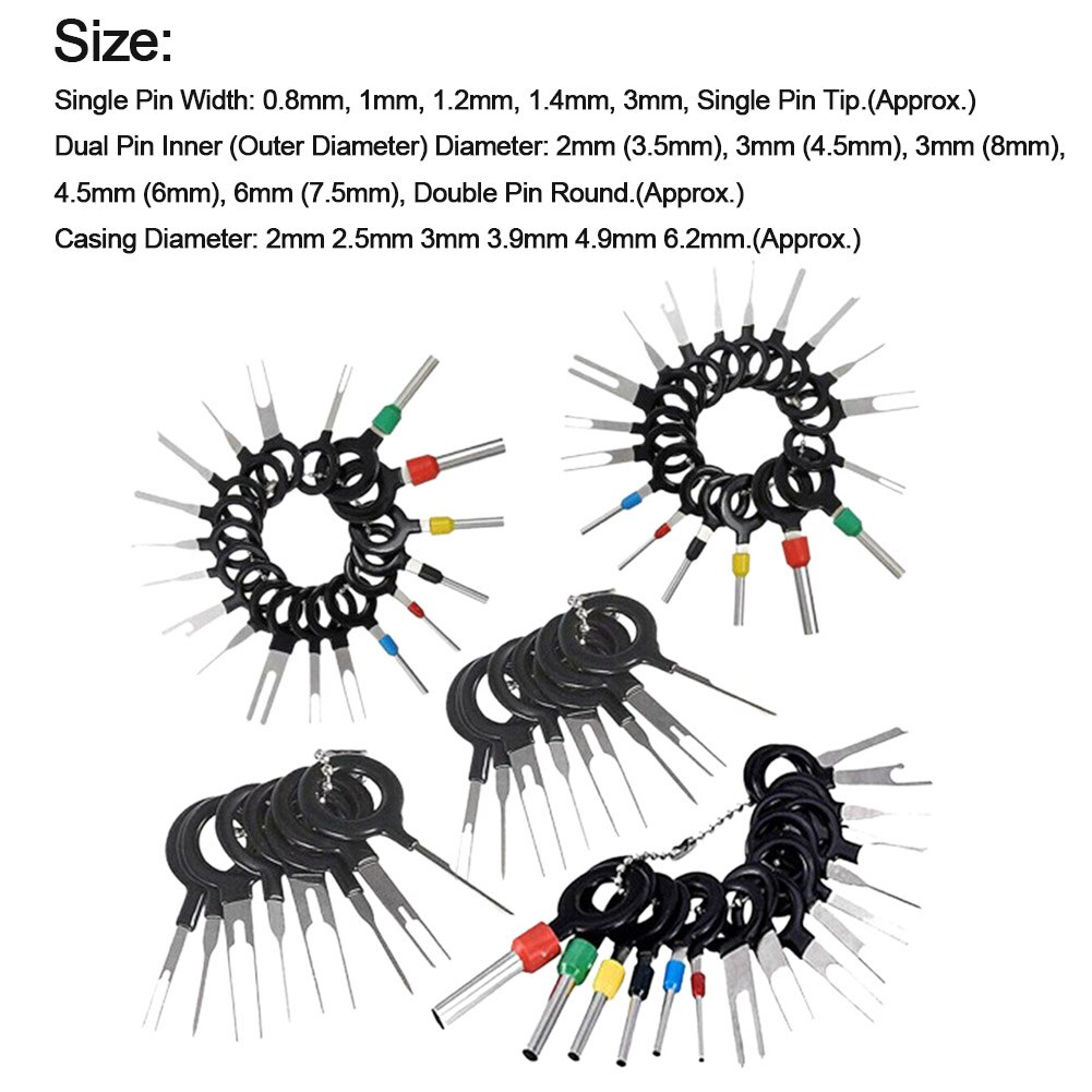 70 Stks/set Draad Release Puller Elektrische Ejector Connector Pin Extractor Accessoires Automotive Tool Duurzaam Terminal Verwijderen