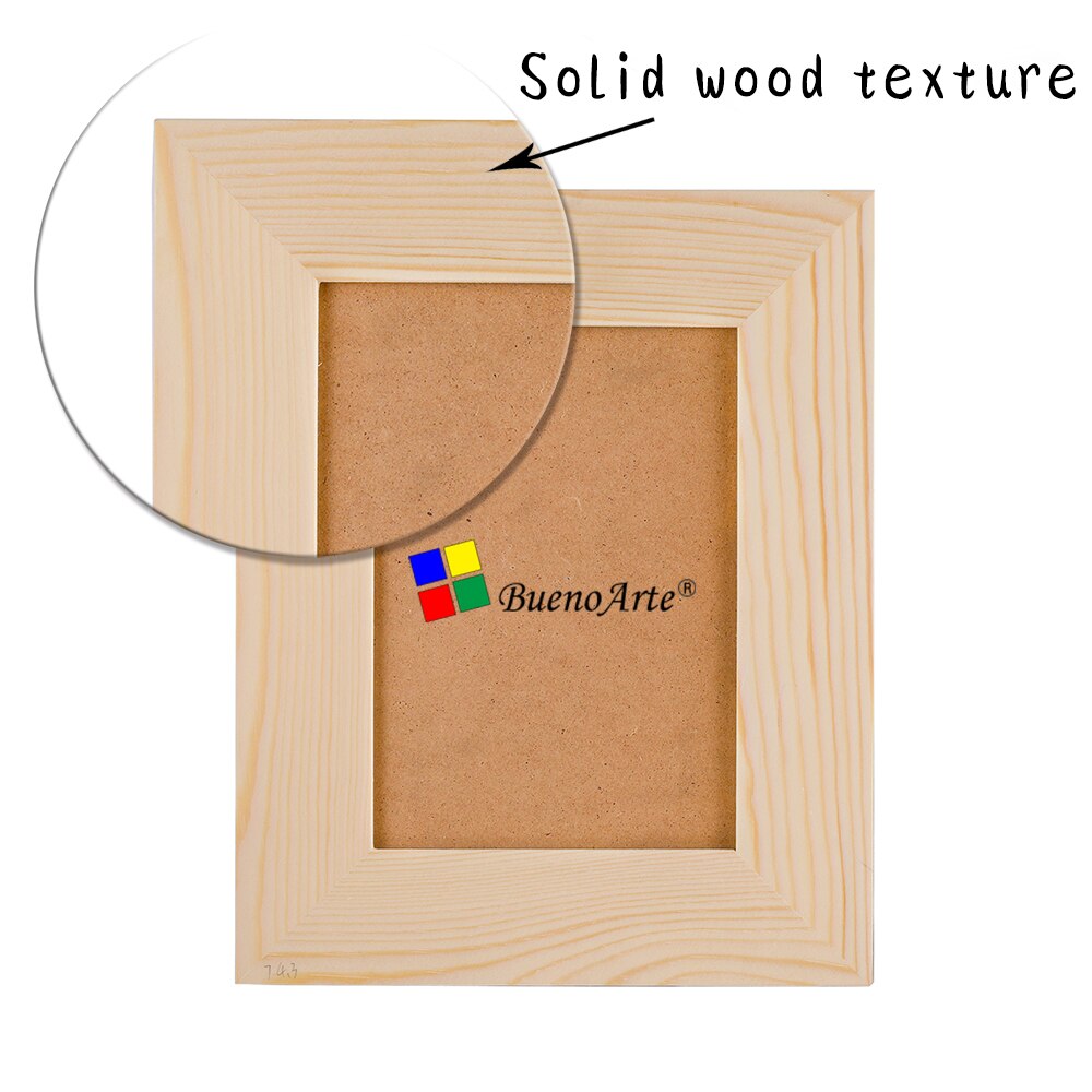 5PCS 6” solid wood photo frame wood base，diy mosaic base hand craft 6 inch