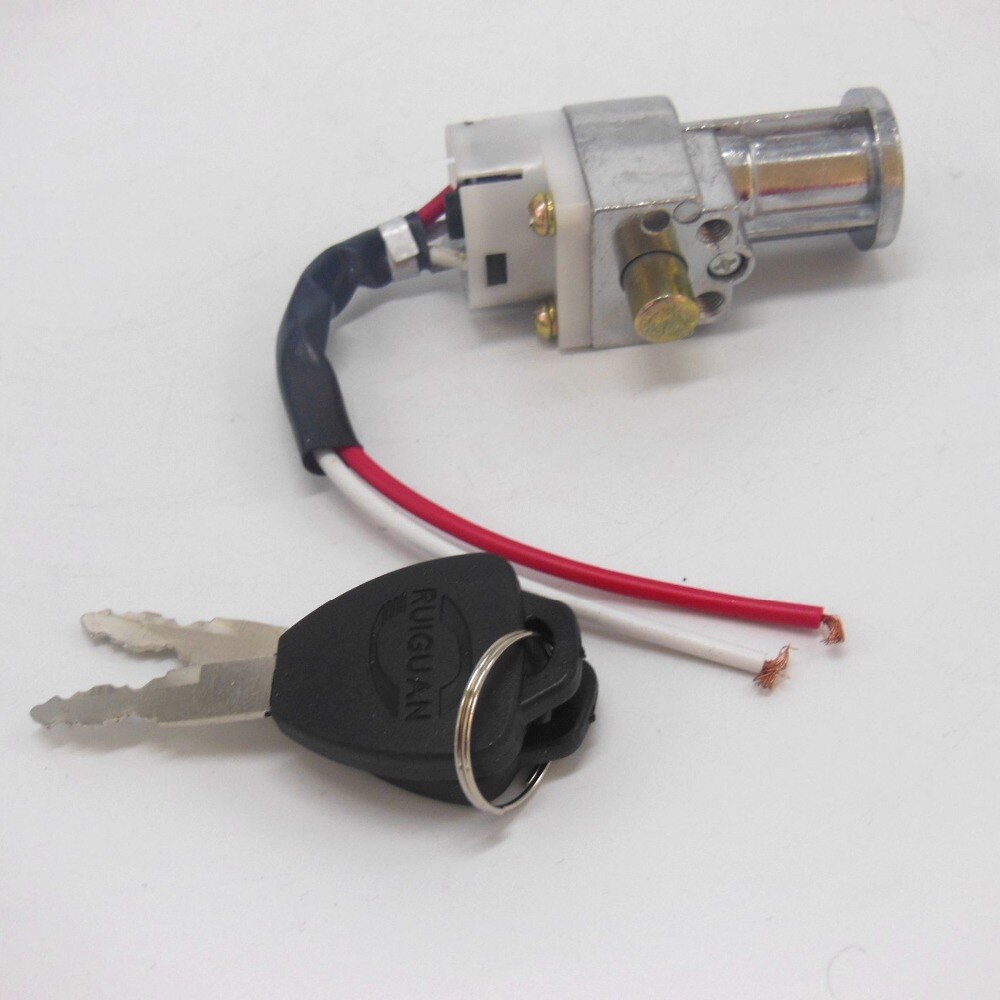 2 stk / lot elektrisk cykeltænding til / fra nøglekontakt qianhe tung belastning e-cykel li-ion batterikapslås (større hovedtype)