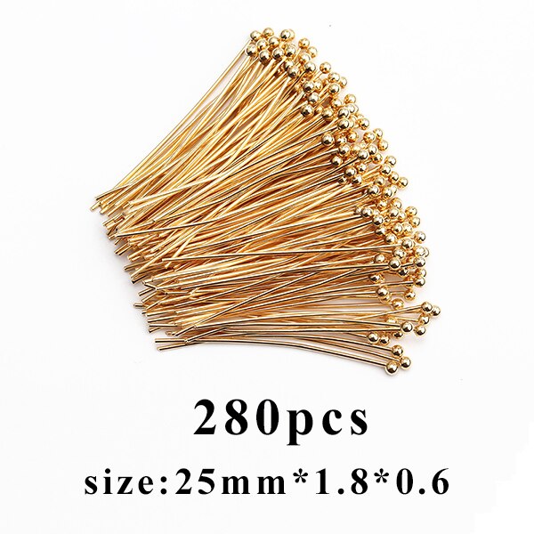 Yegui M510, Sieraden Accessoires, 18K Vergulde, 0.3 Micron, Naald, Nikkel Vrij, koper Metaal, Diy Sieraden, Sieraden Maken, 25 G/partij: M51002