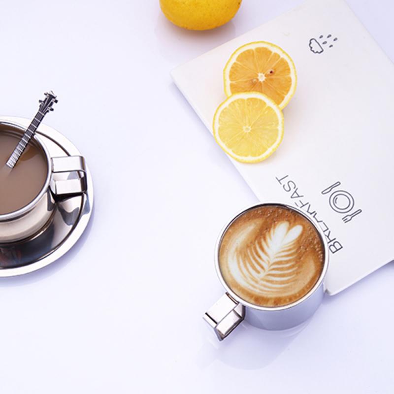 Taza de café de acero inoxidable 304, tazas antiescaldaduras de doble capa para beber/cerveza/agua/té/leche Anti caída botella Tumbler de viaje de Metal
