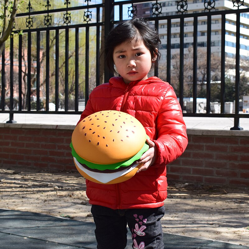Squishies Toys Cheese Burger Jumbo Hamburger Slow Rising Decor Slow Rising Squeeze Healing Cute Fun Relief Straps