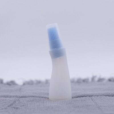 Botella de aceite con cepillo, cepillo portátil de silicona para barbacoa, botella con brocha aplicadora de aceite con tapa, dispensador de aceite de cocina, accesorios para barbacoa: B Blue