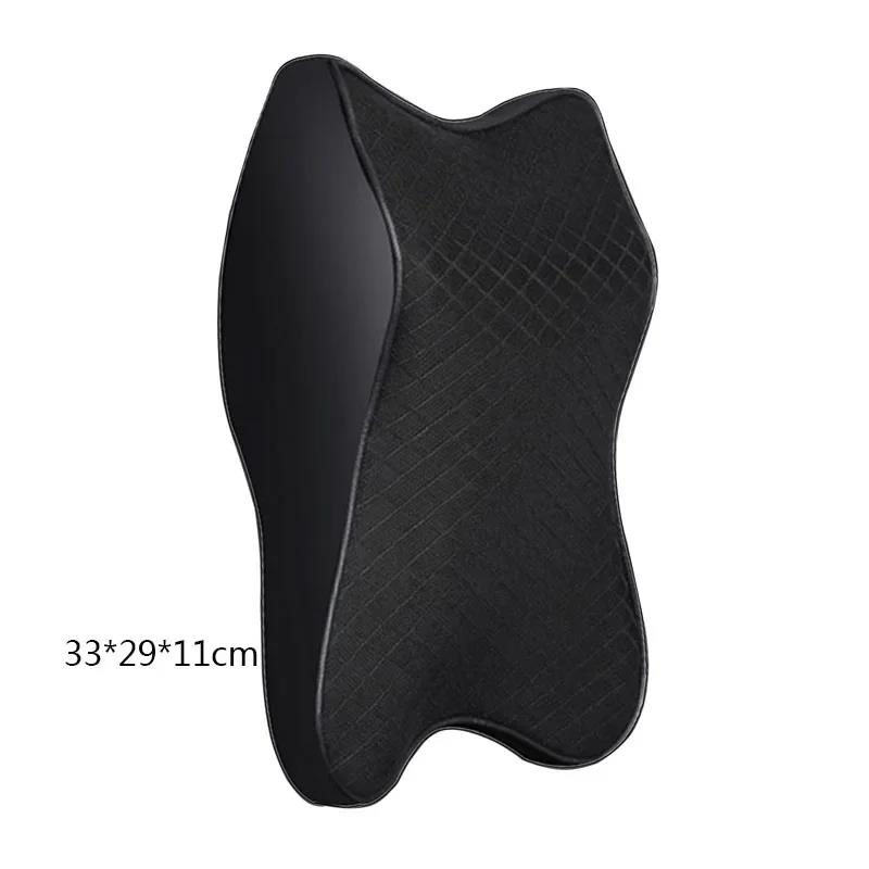 Cuscino per il collo dell'auto Cuscino per il sedile Poggiatesta Supporto lombare per alleviare il mal di schiena Sedia da ufficio Memory Foam Design ergonomico: Rosso