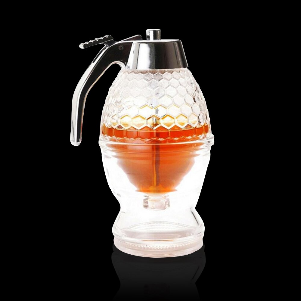 dispensador y calentador de miel de cristal, conjunto de sirope de miel, tarro de abeja, 2