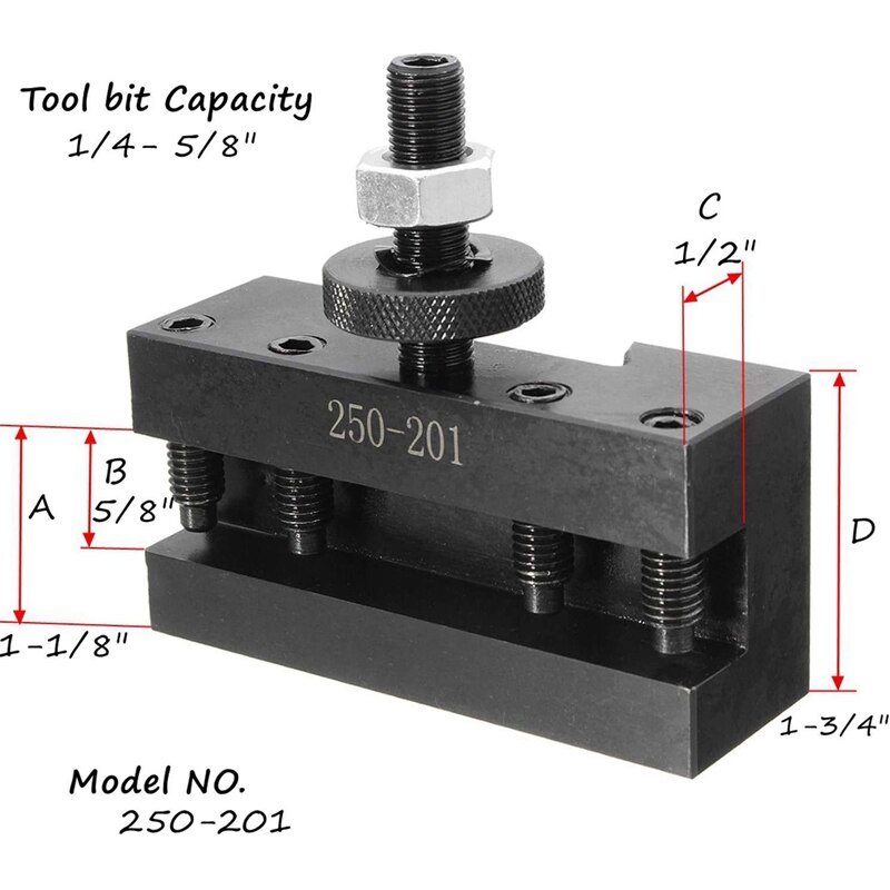 2 stk hurtigskift cnc dreiebenk verktøy stolpe dreie vendt holder holder til dreiebenk verktøy -250-201 &amp; 250-202