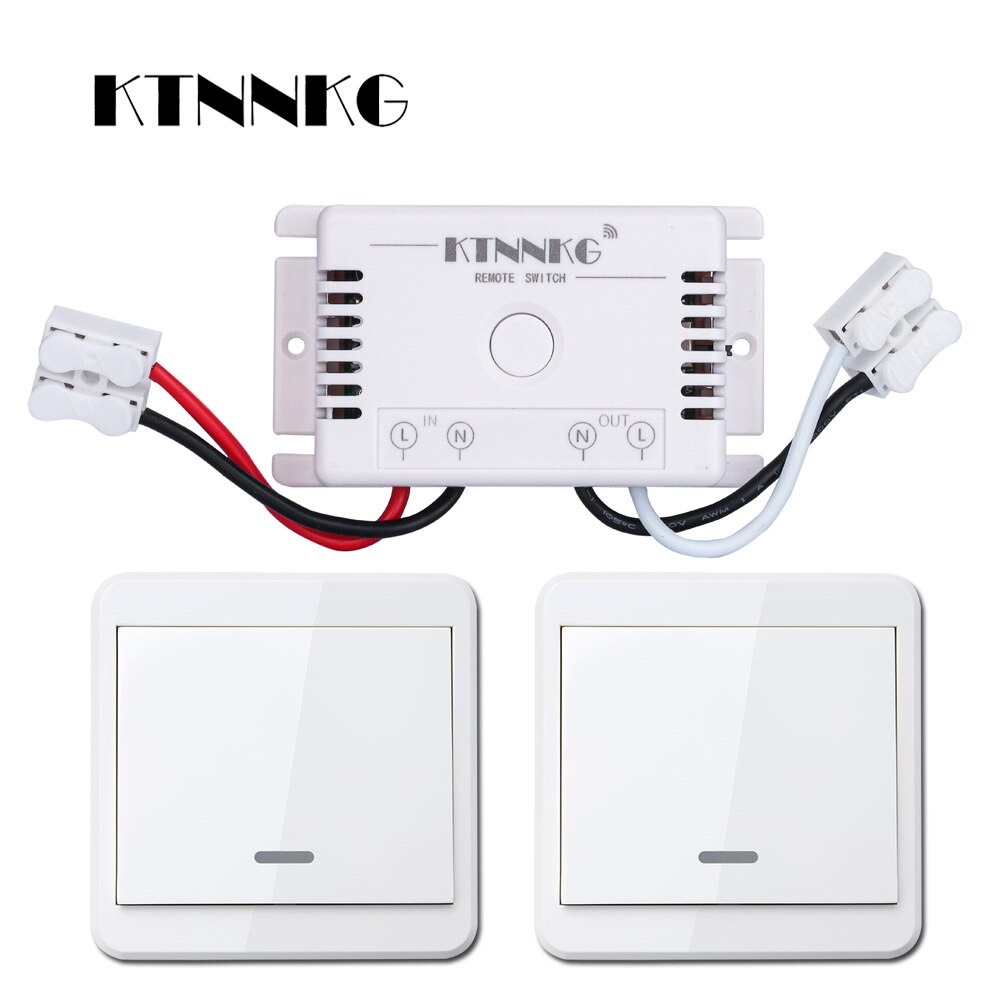 433Mhz 90-250V wall touch sensor switch, general standard lighting switch, crystal glass switching power supply, 1 way switch: kit2