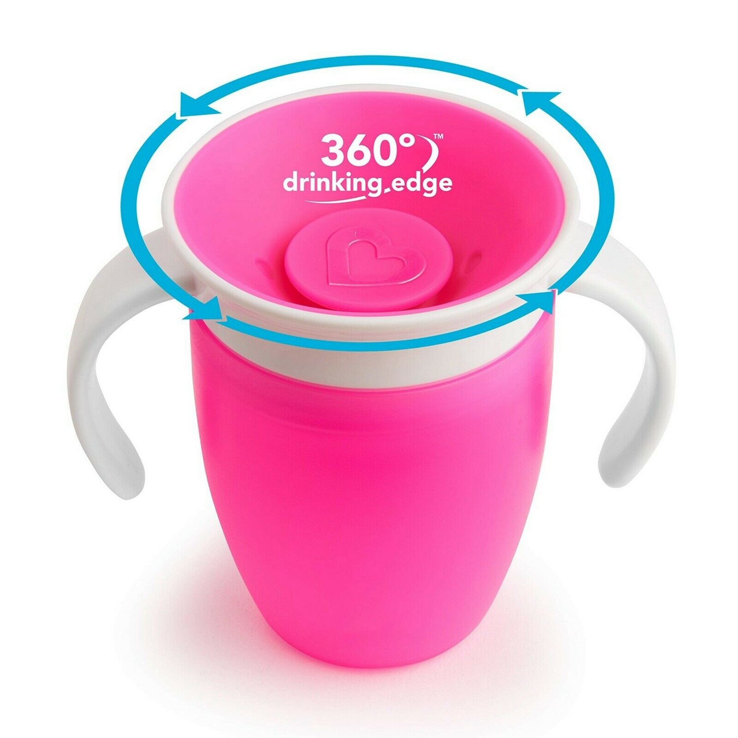 7 Oz Miracle 360 Degree Easy Clean Trainer Cup Spill Proof(Pink)