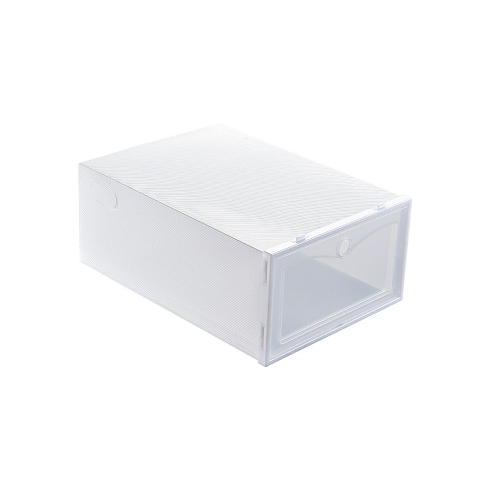 1Pcs Opvouwbaar Schoenendoos Verdikte Transparante Lade Doos Plastic Schoenendoos Schoenen Opbergdoos Stapelbaar Schoen Organizer 33x23x13cm: witte kleur