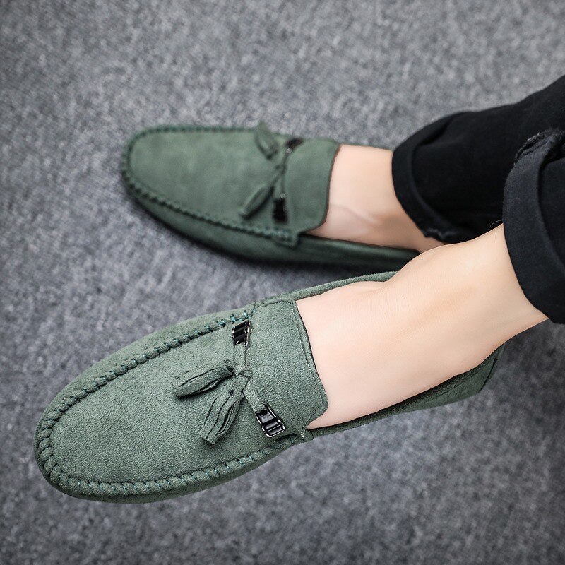 Mænd loafers sko udendørs klassiske business sko ruskind sko til mænd slip on flats fritidssko mænd