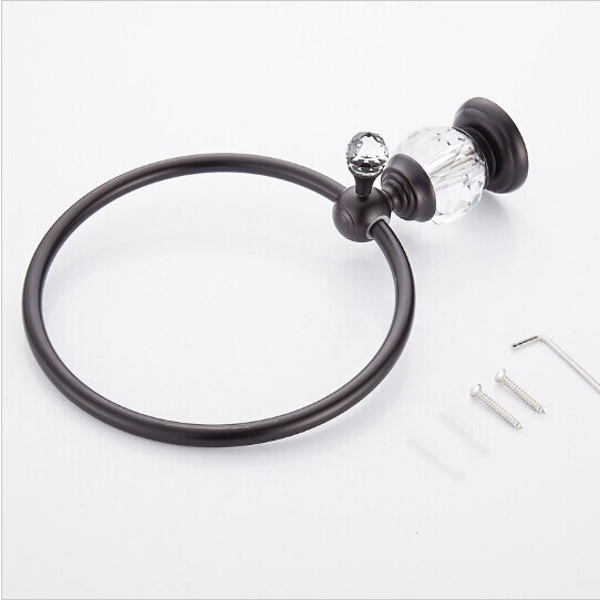 Luxe Crystal & Messing Goud Handdoek Ring, Handdoekhouder, Nieuwkomers Handdoek Bar Badkamer Accessoires,