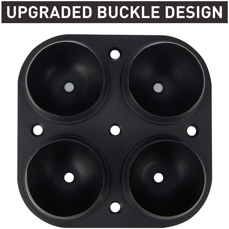 Grande sphère moule Silicone glaçons plateaux pour Whisky 2.5 pouces boule de glace moule sphère ronde boule de glace fabricant noir moule