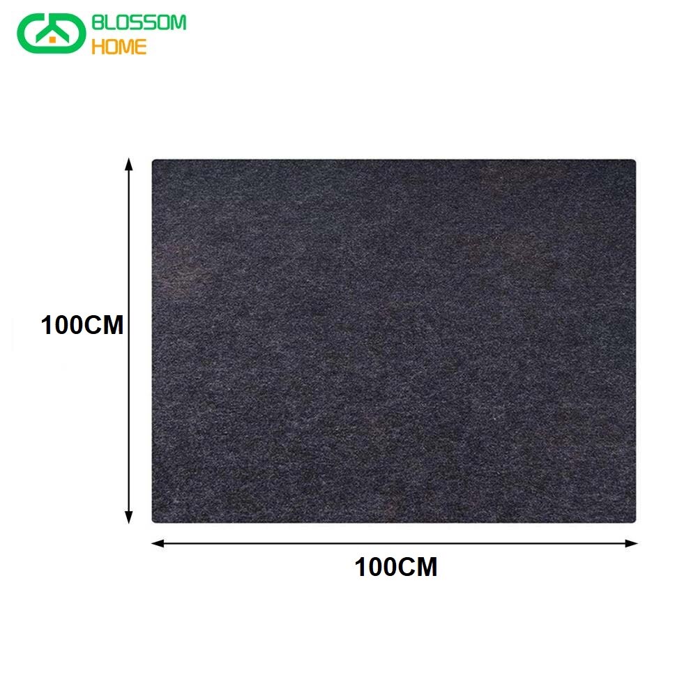 Lenght 1M Carbon Fiber Insulation Blanket High Temperature Insulation Fire Blanket Cotton Fireproof Blanket Mat Incense Burner: 100X100CM / Thickness 2mm