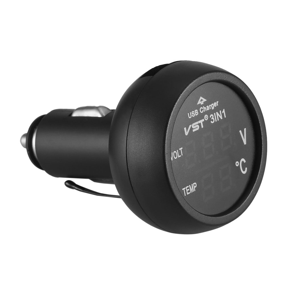 Riloer Voltmetro Digitale LED Verde, 12V-24V, Impermeabile, Per Auto, Moto, Camper, Barca, Con Protezione Inversione Poli, Garanzia 24 Mesi