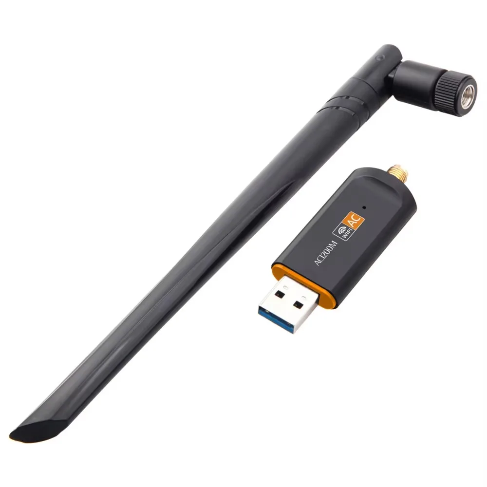 Wifi Usb Adapter Dual Band 1200Mbps Wireless wifi Dongle with 5dB Antenna PC Computer Network Card Receiver: Default Title