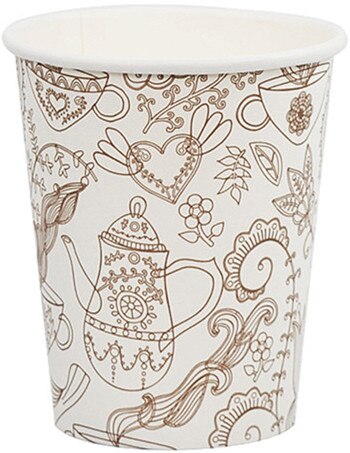 50 Stuks Creatieve Bloem Wegwerp Koffie Cup 8 Oz/14 Oz/16 Oz Afternoon Tea Papier cup Takeaway Verpakking Met Deksel: cup / 16oz 500ml 50pcs