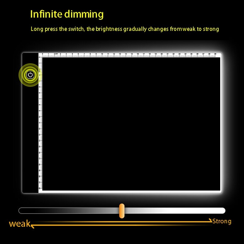 -A4A5 Transparent Writing Board Led Copy Table Copy Luminous Transparent Writing Board Suitable for Office Art Creation