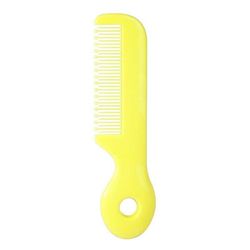 4 cores bebê pente de segurança do bebê material cuidado pente de cabelo redondo do dente de segurança do bebê pente de bebê para bebê menino macio abs anti-estático pente: Yellow