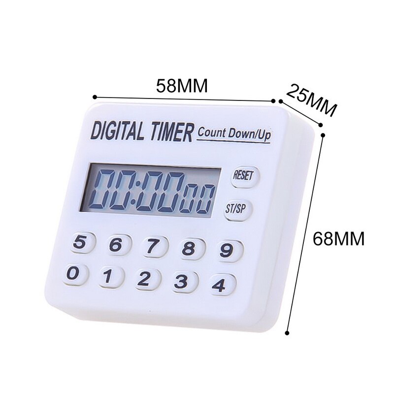 Digitale keukentimer aftellen en tijdklok voor koken bakken sport spelletjes