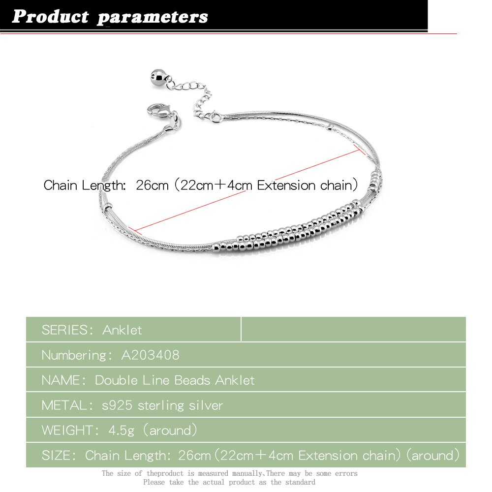 Tornozeleira feminina de prata esterlina 925, tornozeleira minimalista com contas redondas, pulseira de tornozelo, joia corporal feminina, corrente de prata sólida