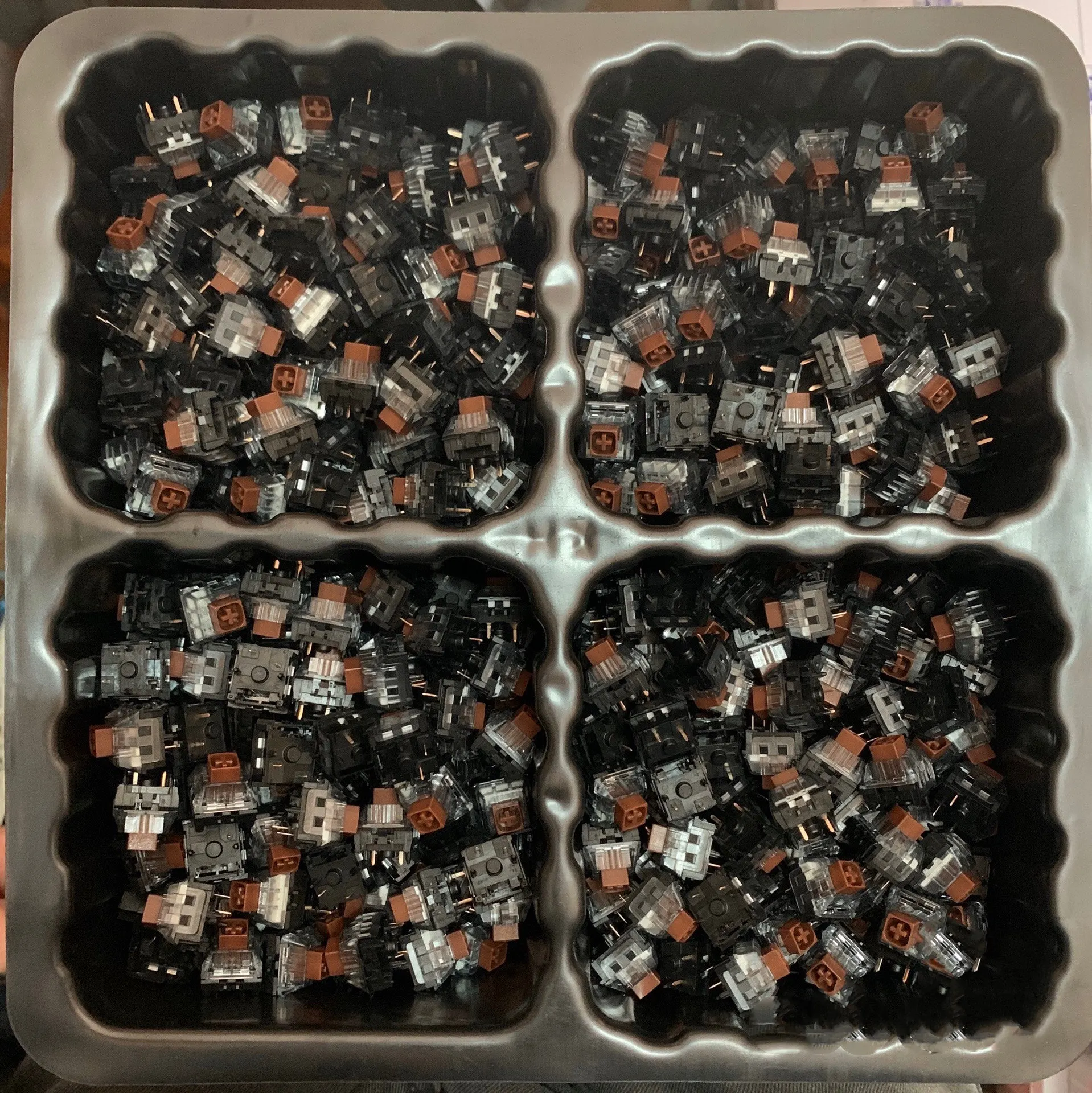 Kailh Box White V2, Box Brown V2, Box Red V2, Interruptor de teclado mecánico Clicky Linear Tactile 5 pines: Azul marino / Interruptor amarillo