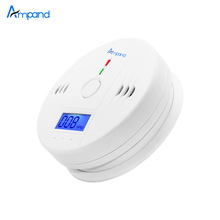 Onafhankelijke Koolmonoxide Sensor Detector Co Alarm Met Digitale Lcd-scherm En 85dB Voice Waarschuwing Battery Operated Witte