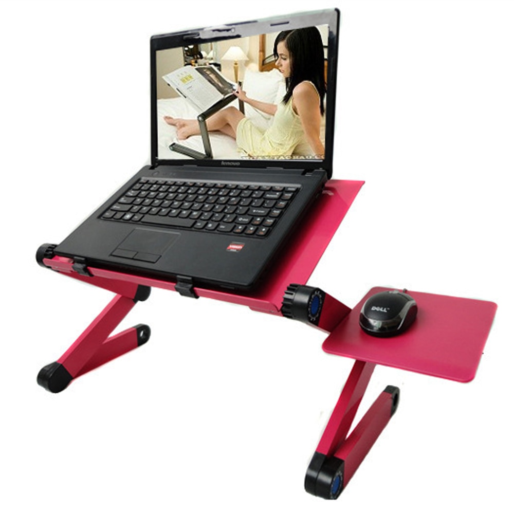 Laptop Table Stand Adjustable Foldable Ergonomic Tablet Stand Notebook Desk bed Holder for MacBook Lenovo with Mouse Pad