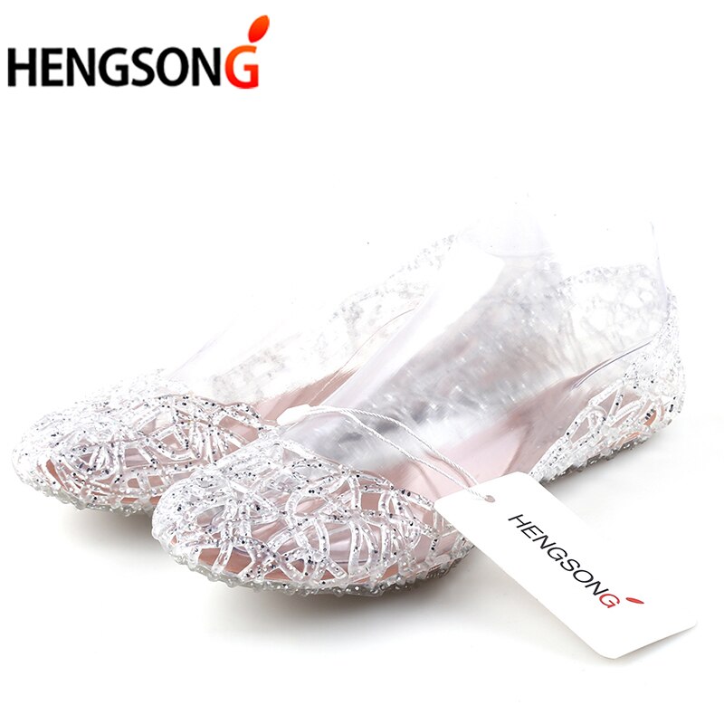 Clear Jelly Schoenen Womens Jelly Sandalen Zomer Plastic Schoenen Vrouw Mesh Platte Hollow Out Meisje Sandalias Sapatos