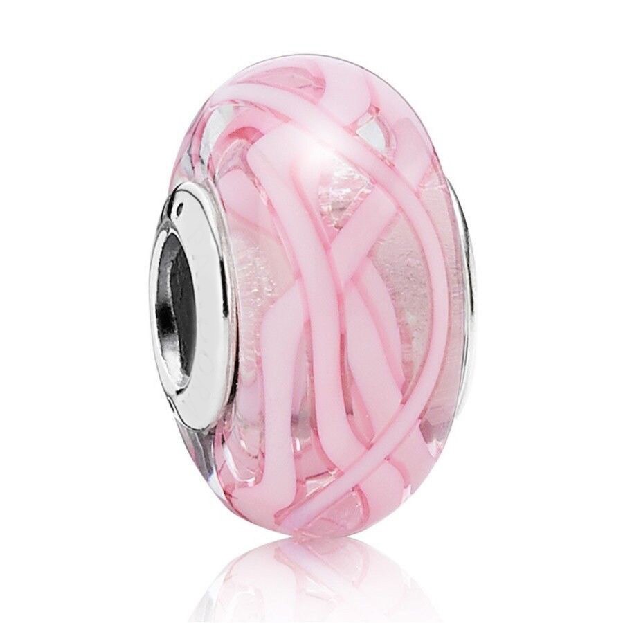 Abbondante Cuori Incantato Giardino Iridescent Arcobaleno Baci In Vetro di Murano Misura Branelli Pandora Braccialetto Dell'argento Sterlina 925 di Fascino: 9