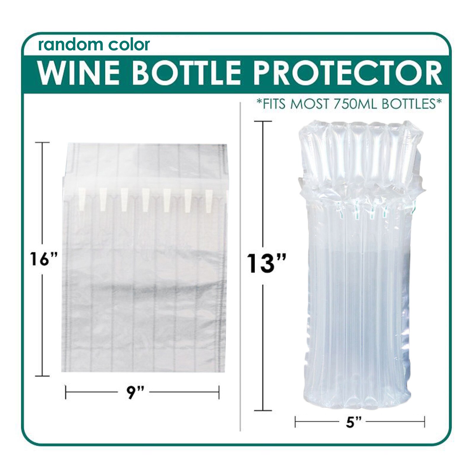 Sac d&#39;emballage de Protection de bouteille de vin, bouteille en verre, colonne d&#39;air gonflable, sac de Protection avec cylindre gonflable, 25 pièces