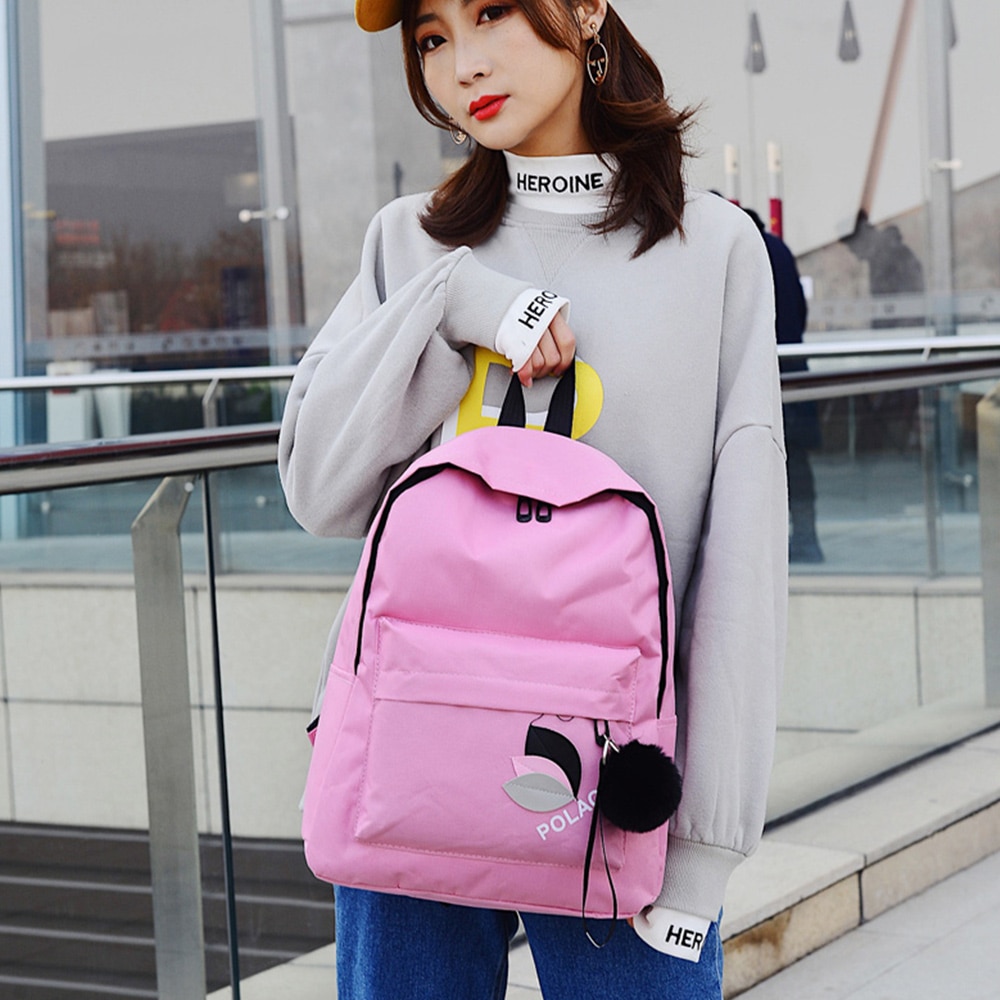 Women Shoulder Bag Women Canvas Backpack School Bags For Girls Rucksack Solid Backpacks Bags Travel