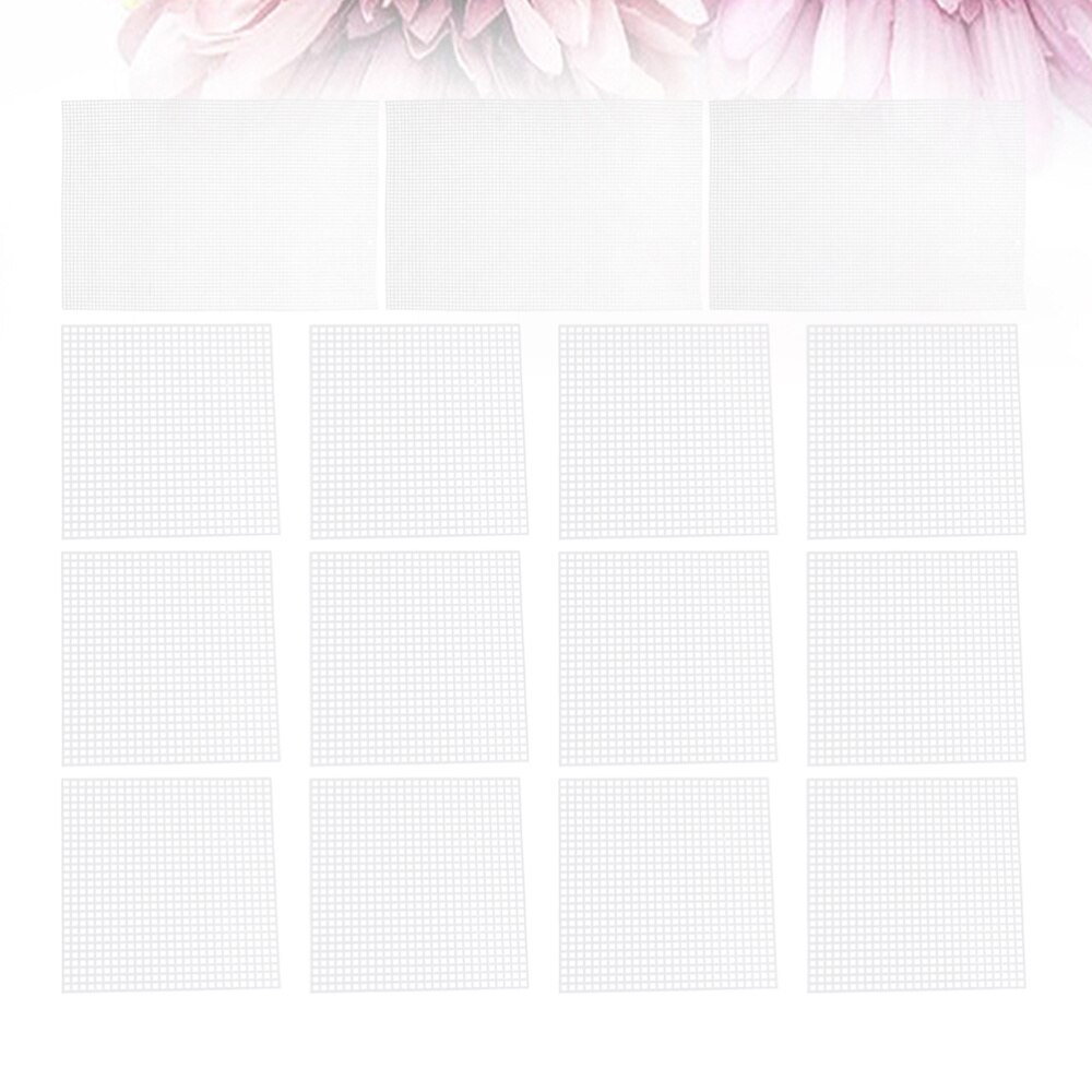 15 Pcs in 1 Set Mesh Plastic Canvas Sheets Cross Stitch Sewing Plastic Canvas Sheets for Embroidery Acrylic Yarn Crafting Knit a: Default Title