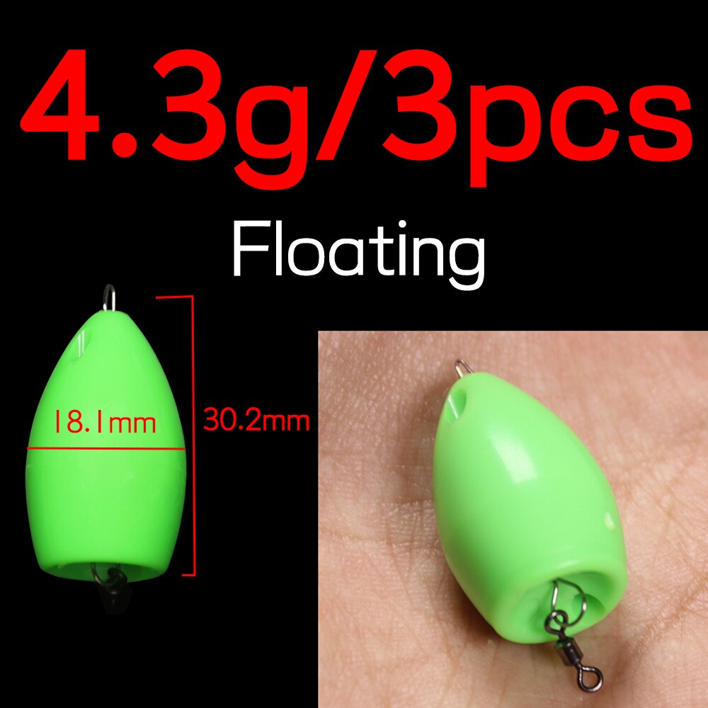 Elllv-lanzador asistido de 3 piezas, dispositivo de tiro largo flotante y hundido para señuelo de pesca, Texas Rig, accesorios de contrapeso de lentejuelas: YELLOW